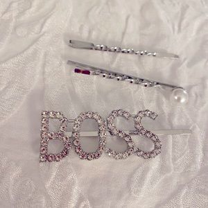 Blinging Boss Hairpin Set in Silver!!!